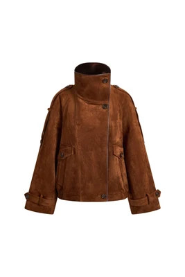 Enid Oversized Jacket in Vegan Suede | Fabrique