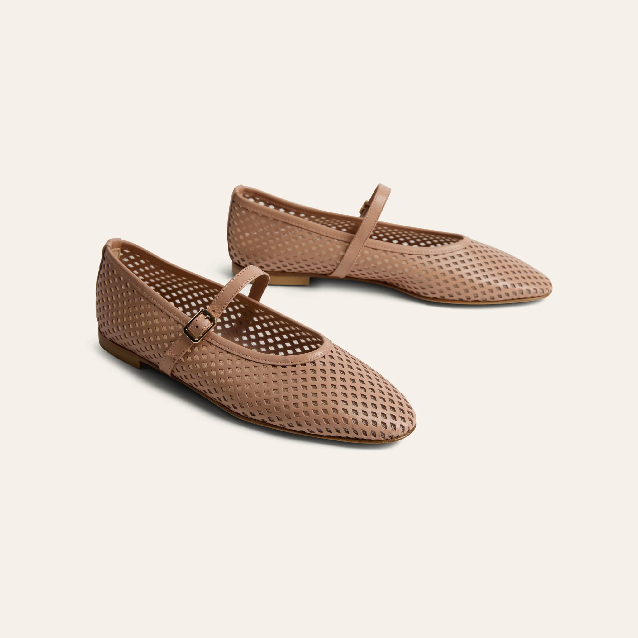 Cori Italian Leather Ballet Flats in Nude | A. Soliani | A.Soliani