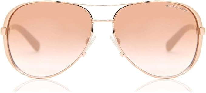 Michael Kors Sunglasses Gold Frame, Pink Lenses, 59MM | Amazon (US)