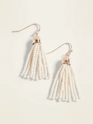 Beaded Tassel Drop Earrings for Women | Old Navy US