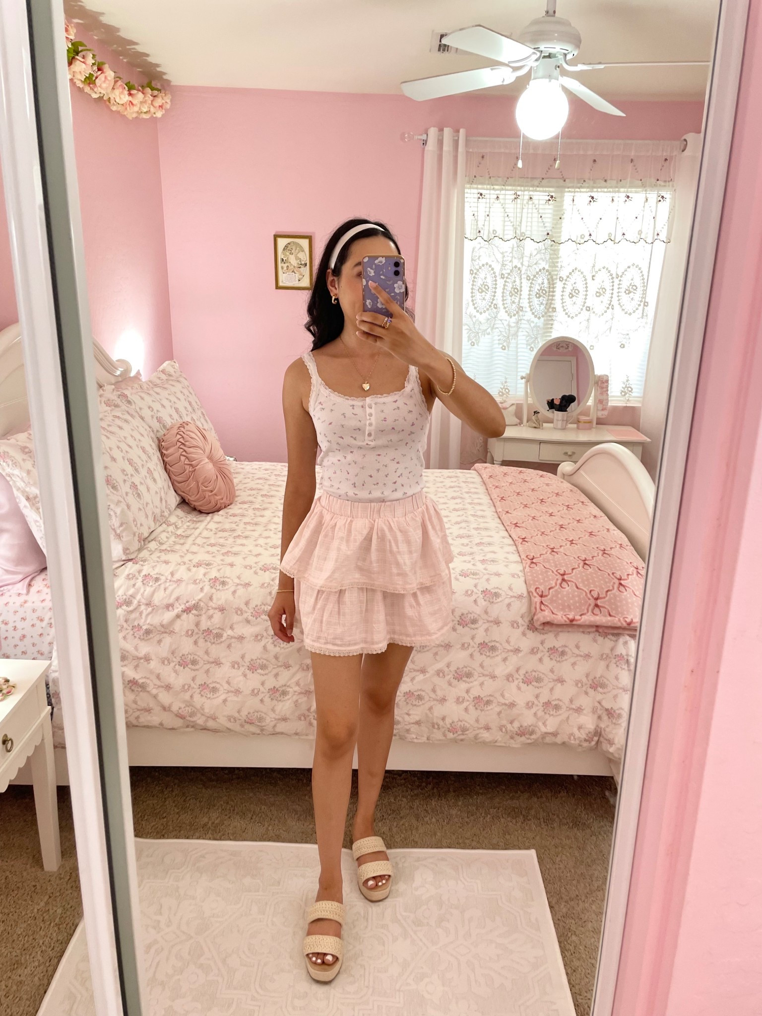 girly summer outfit 🌸🐚🌊

I love this pink skirt it’s giving loveshackfancy vibes for less! 💗

#loveshackfancyvibes #summer #summeroutfit #girlystyle #femininestyle  

#LTKSummerEdit #LTKStyleTip #LTKSeasonal