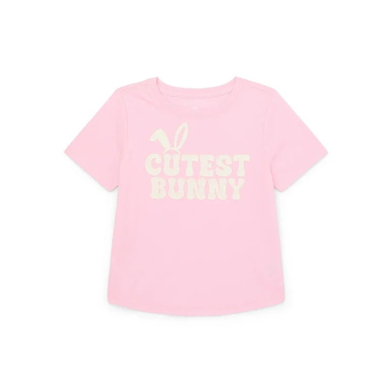 Way To Celebrate Toddler Girl Easter Short Sleeve Graphic T-Shirt, Sizes 12M-5T - Walmart.com | Walmart (US)