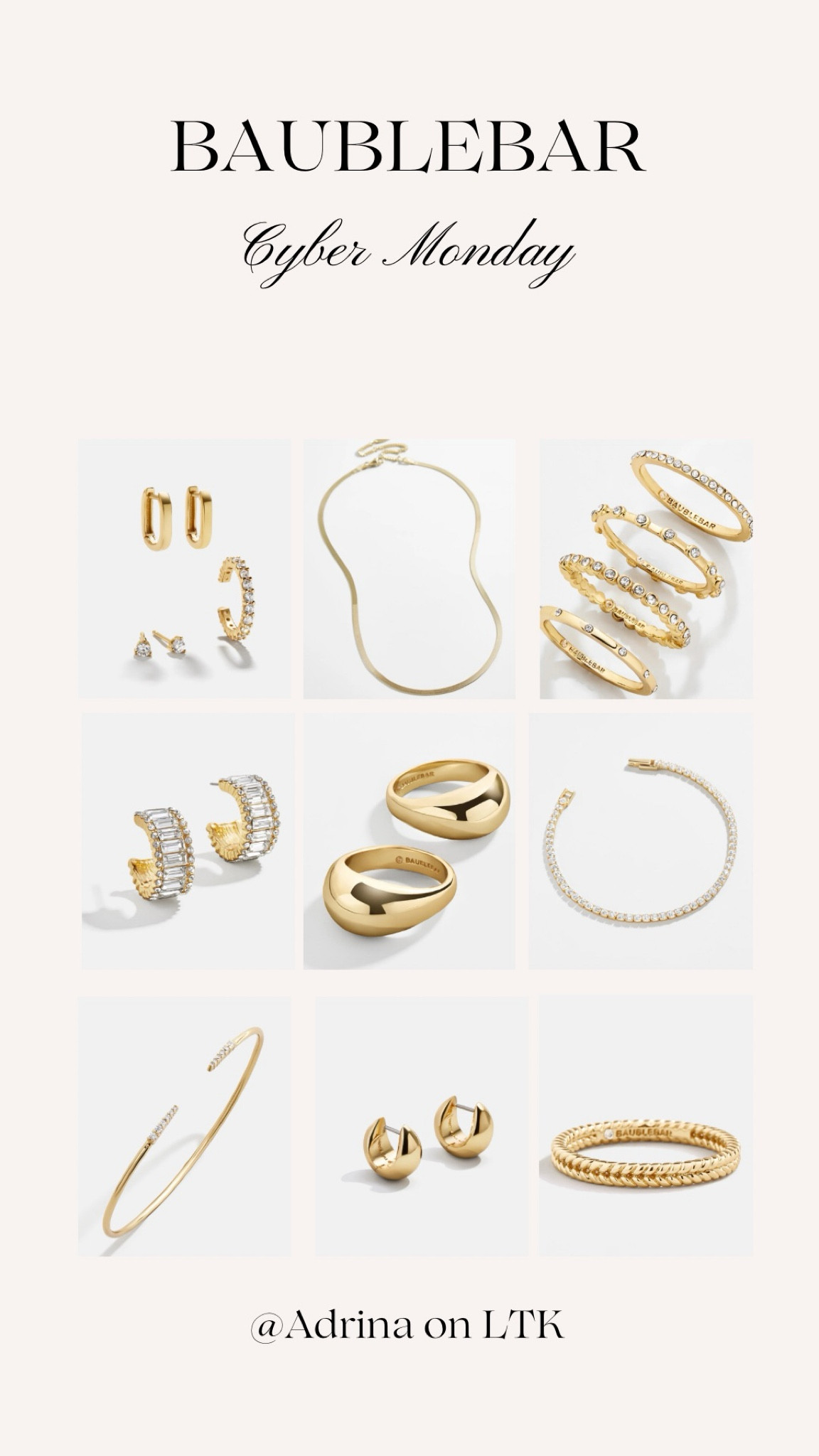 Baublebar Cyber Monday ends tonight! Last chance to get 30% off site wide & 20% off custom pieces like blankets, phone cases, etc. I’m a gold girlie, but a lot of their jewelry is available in silver as well. These items make great gifts! 

Earrings | Bracelet | Rings | Necklaces 

#LTKCyberWeek #LTKGiftGuide #LTKsalealert