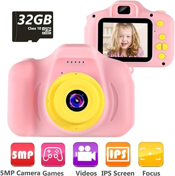 VATENIC Kids Camera Children Digital Cameras for Girls Toys 1080P 2 Inch Toddler Video Best Birth... | Amazon (US)