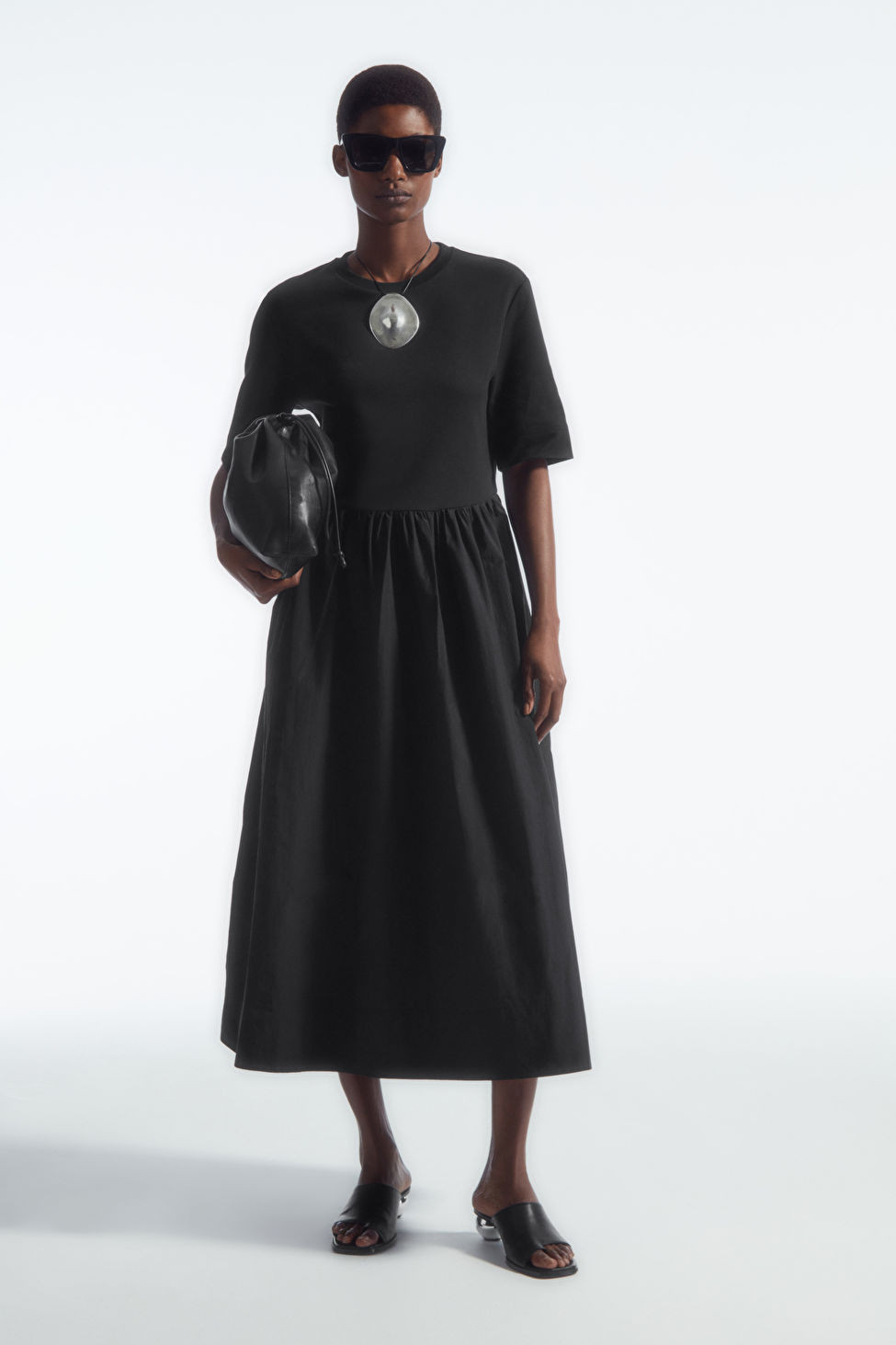 CONTRAST-PANEL MIDI DRESS | COS (EU)
