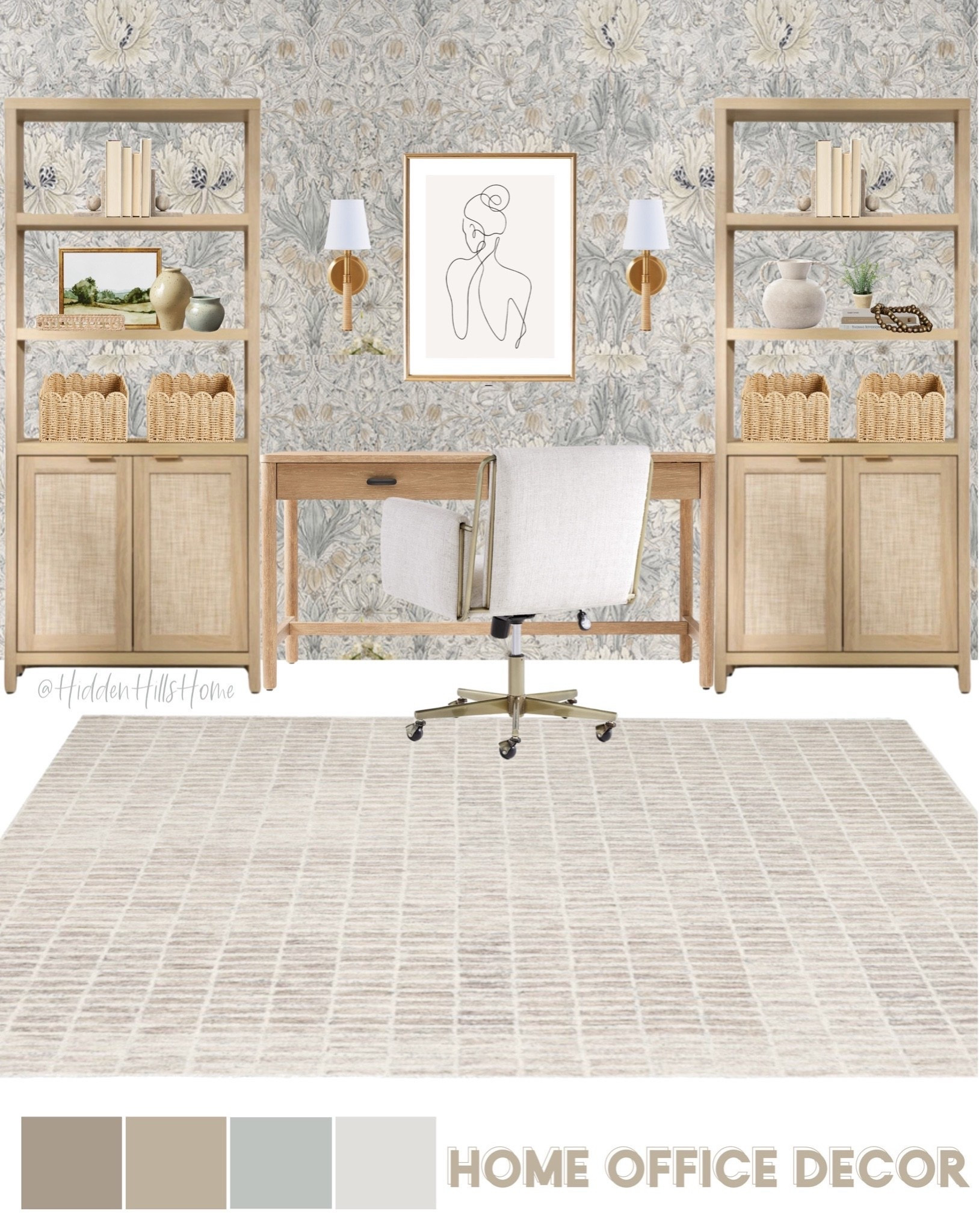 Home office decor ideas, home office mood board, home office design ideas, desk, office chair, feminine office inspo #homeoffice

#LTKHome #LTKSaleAlert #LTKSeasonal