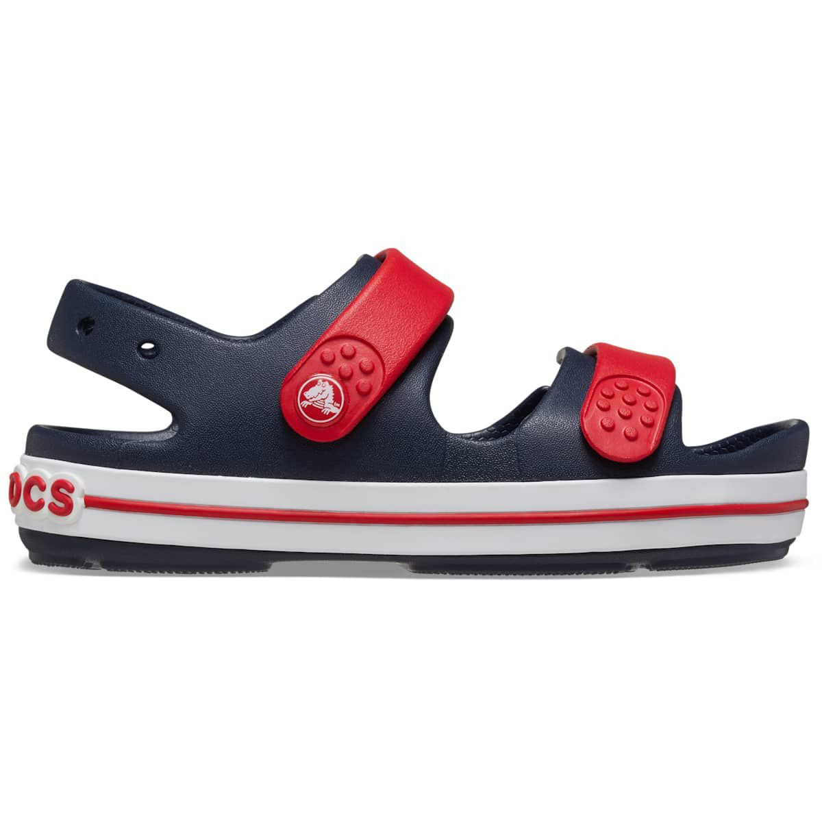 Crocs Kids Crocband Cruiser Sandals, Navy/Varsity Red, C13 | Target