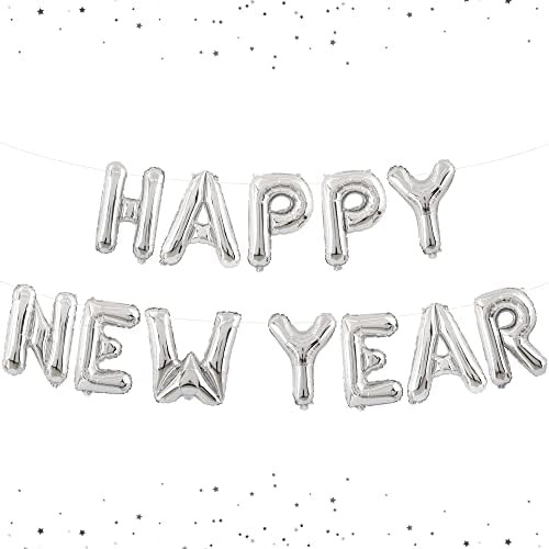 KatchOn, Silver Happy New Years Balloons - 16 Inch | New Year Eve Balloons for Happy New Years De... | Amazon (US)