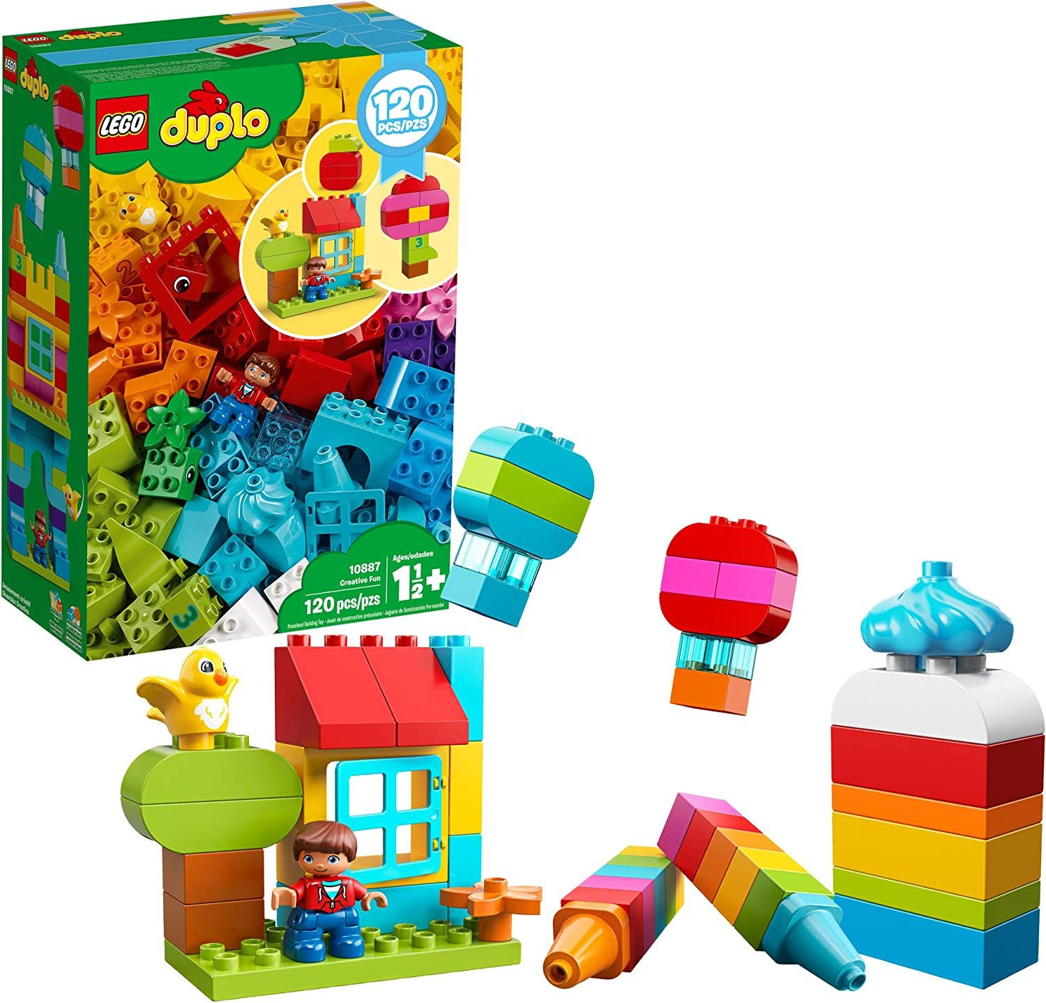 LEGO DUPLO Classic Creative Fun 10887 Building Kit, New 2020 (120 Pieces) | Amazon (US)