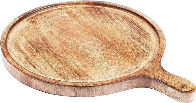Mother's Day Gifts Wooden Round Chopping Board Cutting Serving Tray with Handle for Home & Kitche... | Amazon (US)