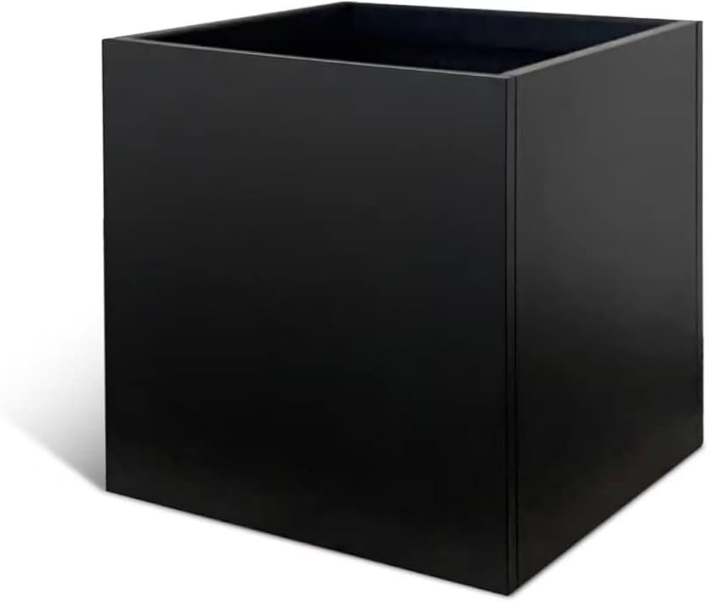 Galvanized Steel Planter Box Black Metal Planter Large Square Indoor Outdoor Planters Cube Steel ... | Amazon (CA)