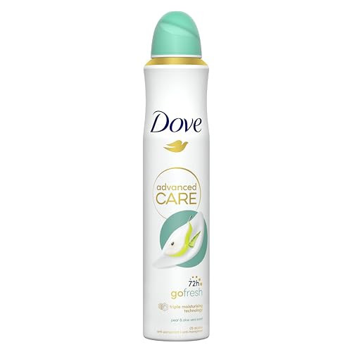Dove Advanced Care Go Fresh Pear & Aloe Vera Scent Anti-perspirant Deodorant Spray with Triple Moisturising technology aerosol for 72 hours of protection 200 ml | Amazon (UK)