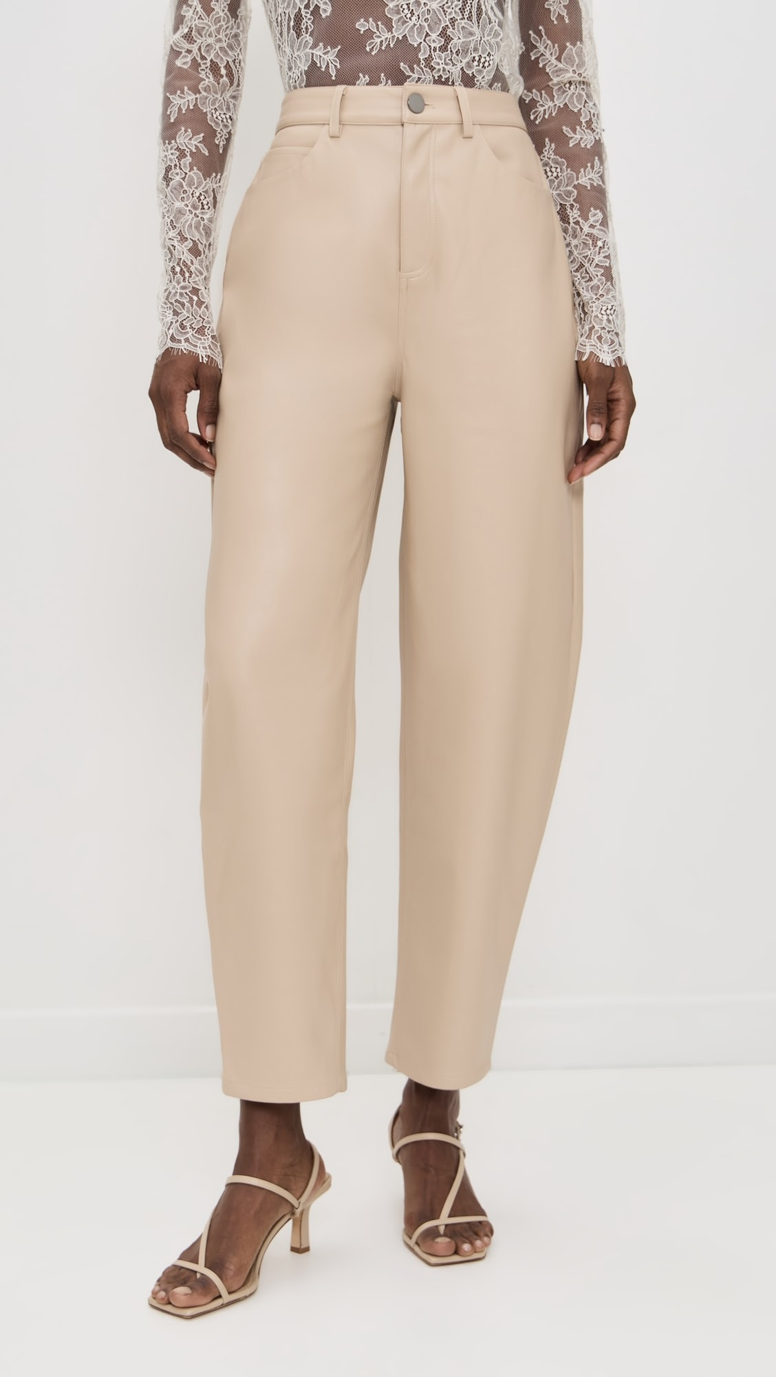Dakota Faux Leather Barrel Pants | Shopbop