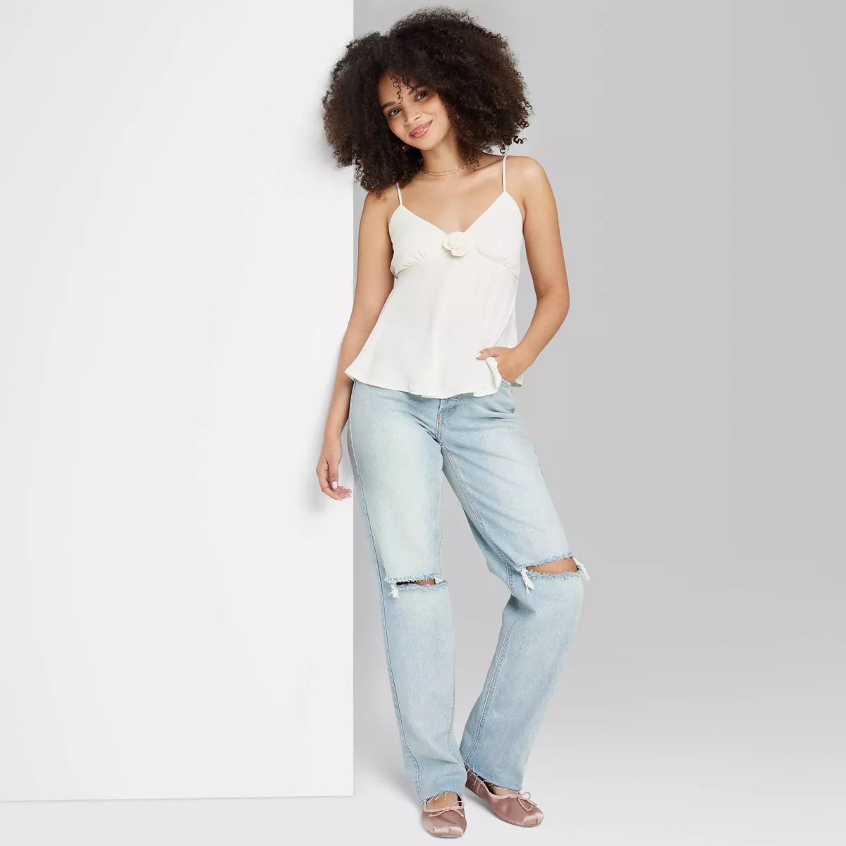 Women's High-Rise Curvy Straight Jeans - Wild Fable™ Light Wash | Target