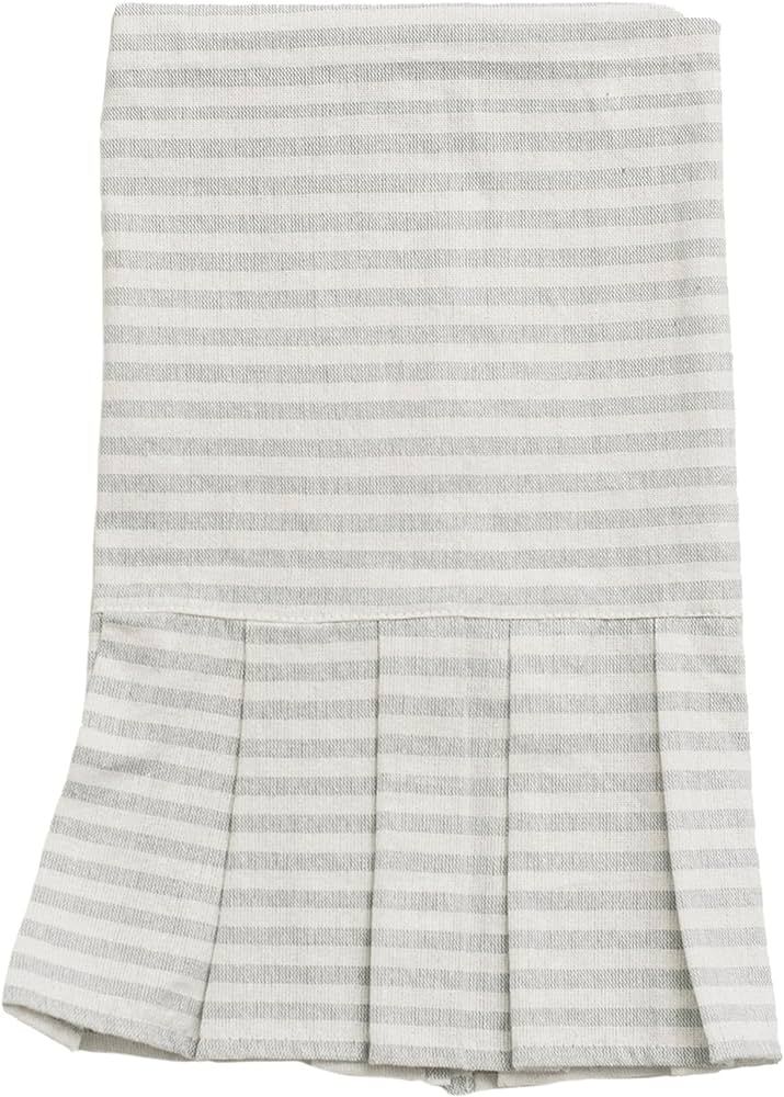 Sweet Water Decor Striped Tea Towel with Ruffle | 100% Cotton | Large Size 28 x 18 inches | Cream... | Amazon (US)