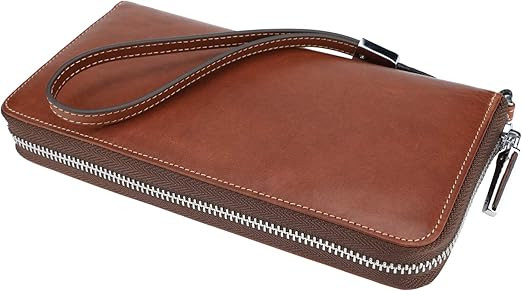 Lavemi Women's RFID Blocking Leather Zip Around Wallet Large Phone Holder Clutch Travel Purse Wri... | Amazon (US)