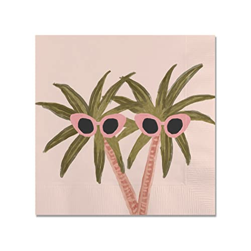 Paper Beverage Napkins by Studio Oh! - Sunny Palms - Pack of 40 - Full-Color Art - 3-Ply Strong & Du | Amazon (US)