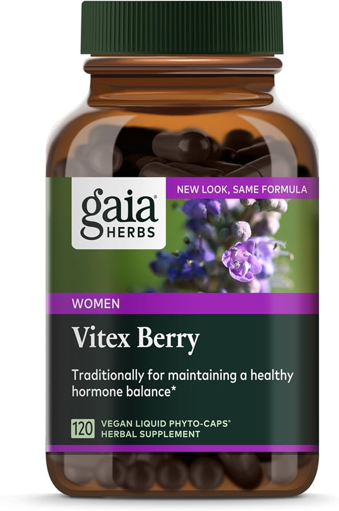 Gaia Herbs, Vitex Berry Vegan Liquid Phyto Capsules - PMS Support Supplement, Chaste Tree berry, ... | Amazon (US)