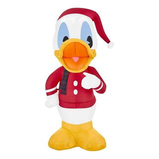3.5 ft. LED Donald Duck with Santa Suit Inflatable | The Home Depot