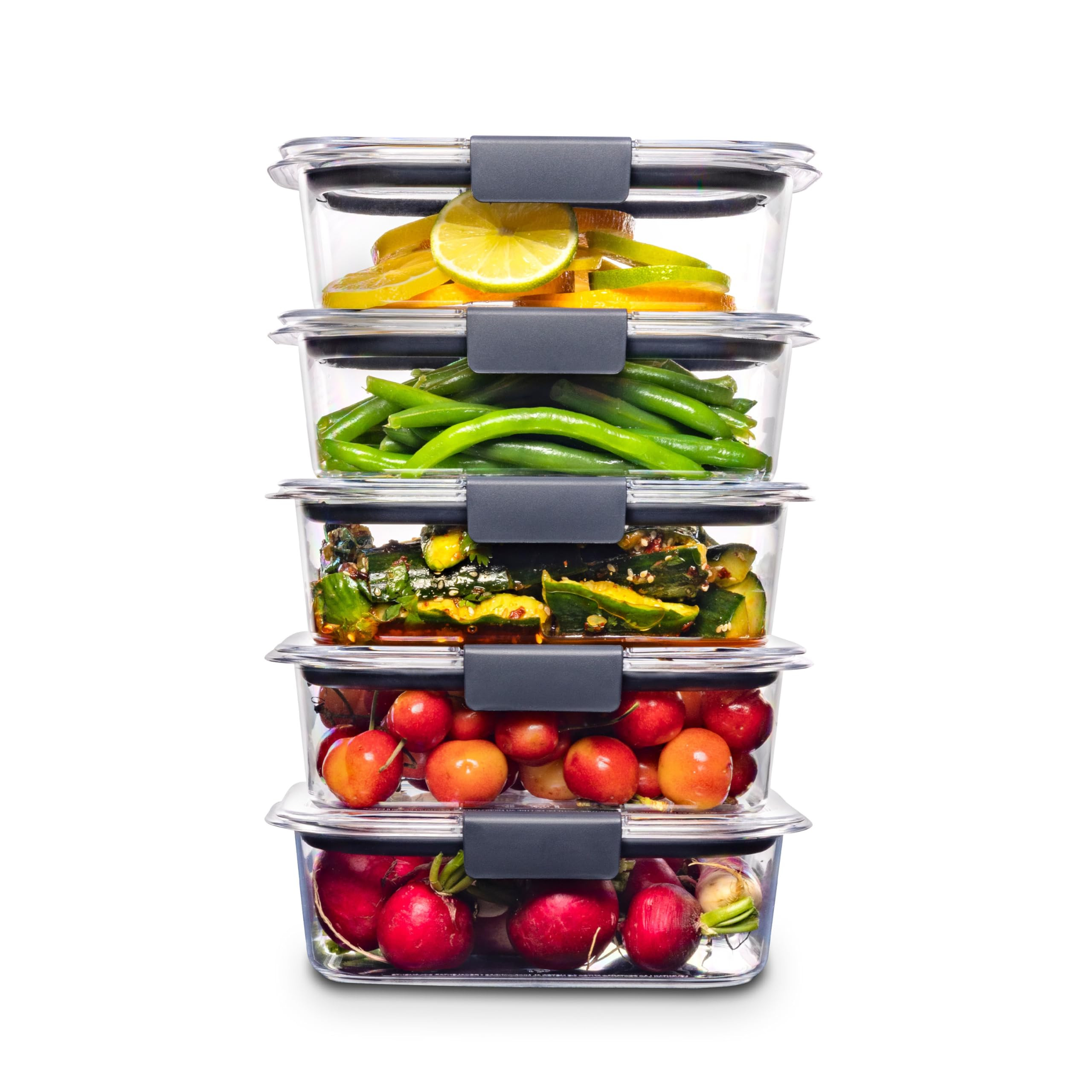 Rubbermaid Brilliance BPA Free Food Storage Containers with Lids, Airtight, for Lunch, Meal Prep,... | Amazon (US)