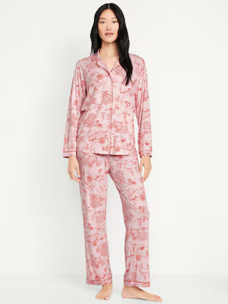 Knit Jersey Pajama Pant Set | Old Navy (US)