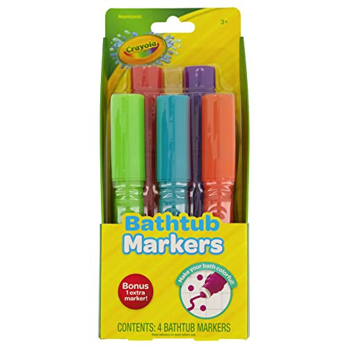 Crayola Taste Beauty Bathtub Markers, Washable Markers for Baths in Green, Red, Blue, Purple, and Orange | Amazon (US)