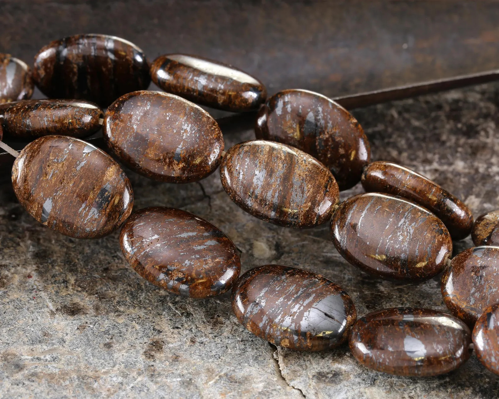 Bronzite Flat Oval 18x13mm Beads | Etsy (Global)