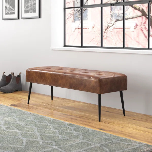 Faux Leather Upholstered Bench | Wayfair North America