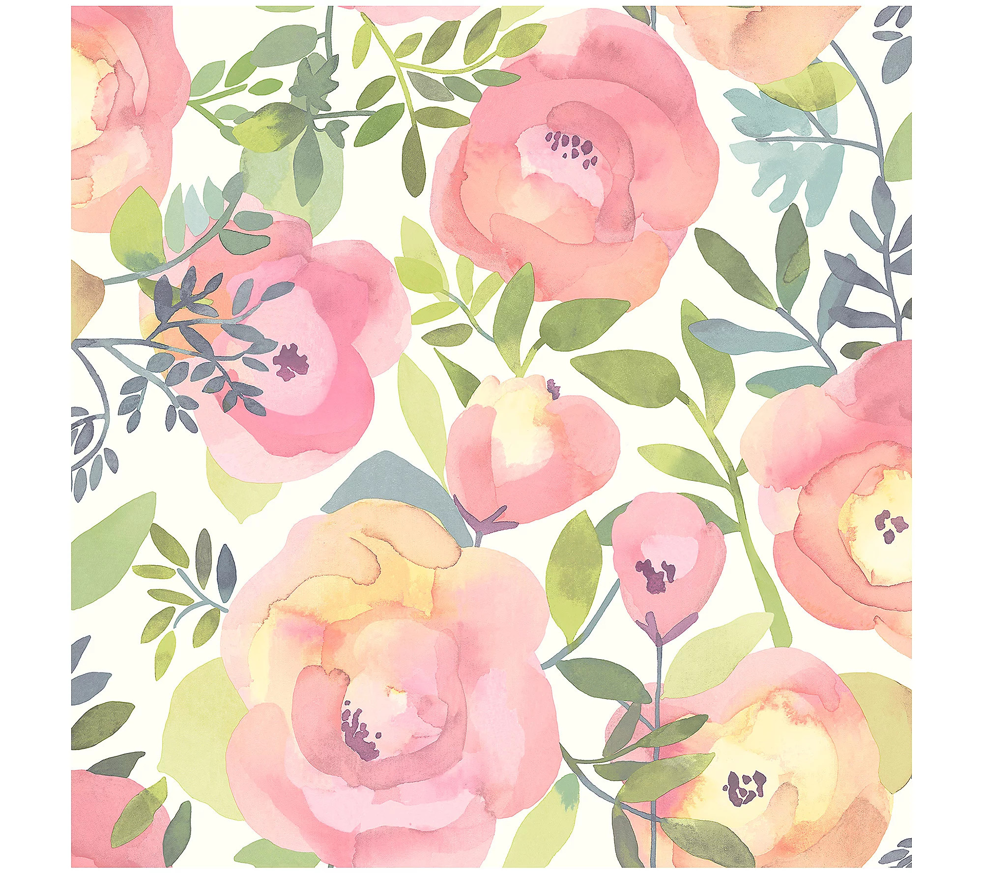 NuWallpaper Peachy Keen Pink Peel and Stick Wal lpaper | QVC