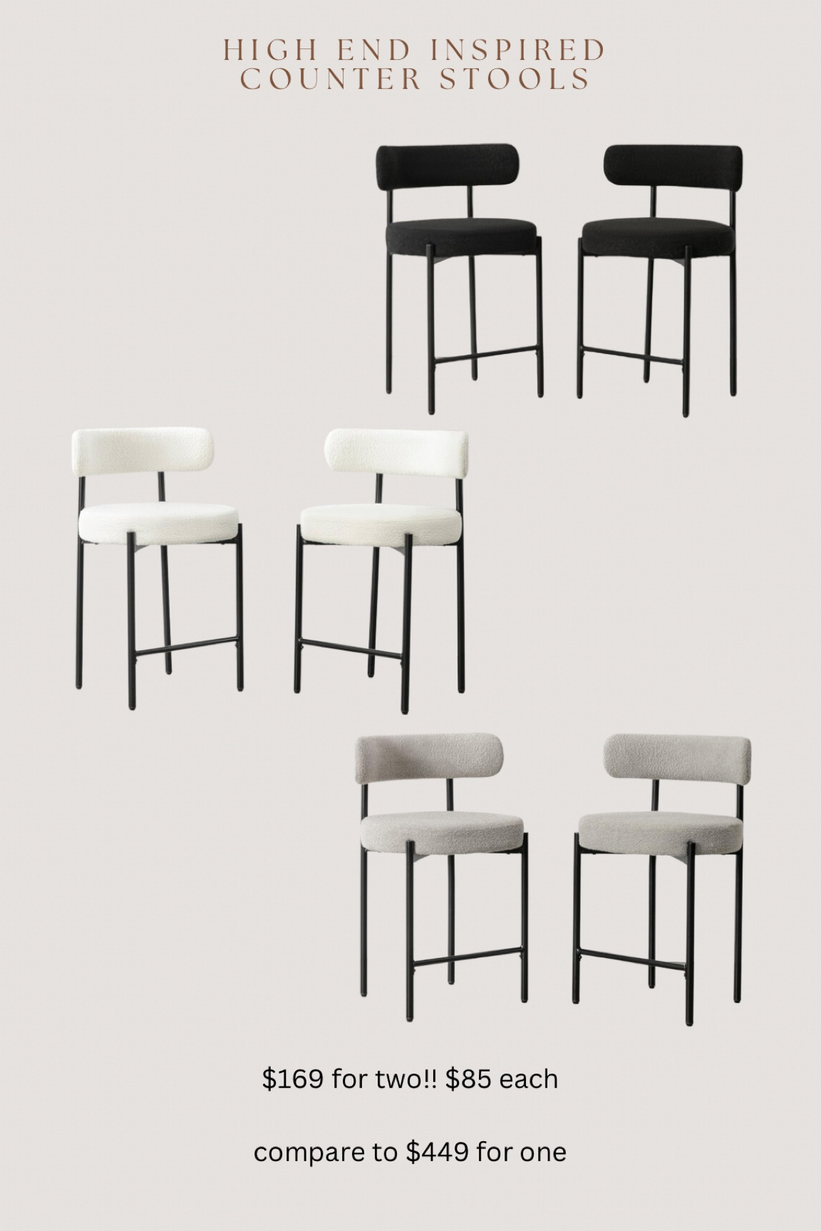 New Amazon stool!! Amazing high end inspired counter stool! 

Only $85 per stool 🙌🏻🙌🏻🙌🏻

#LTKSaleAlert #LTKHome #LTKStyleTip