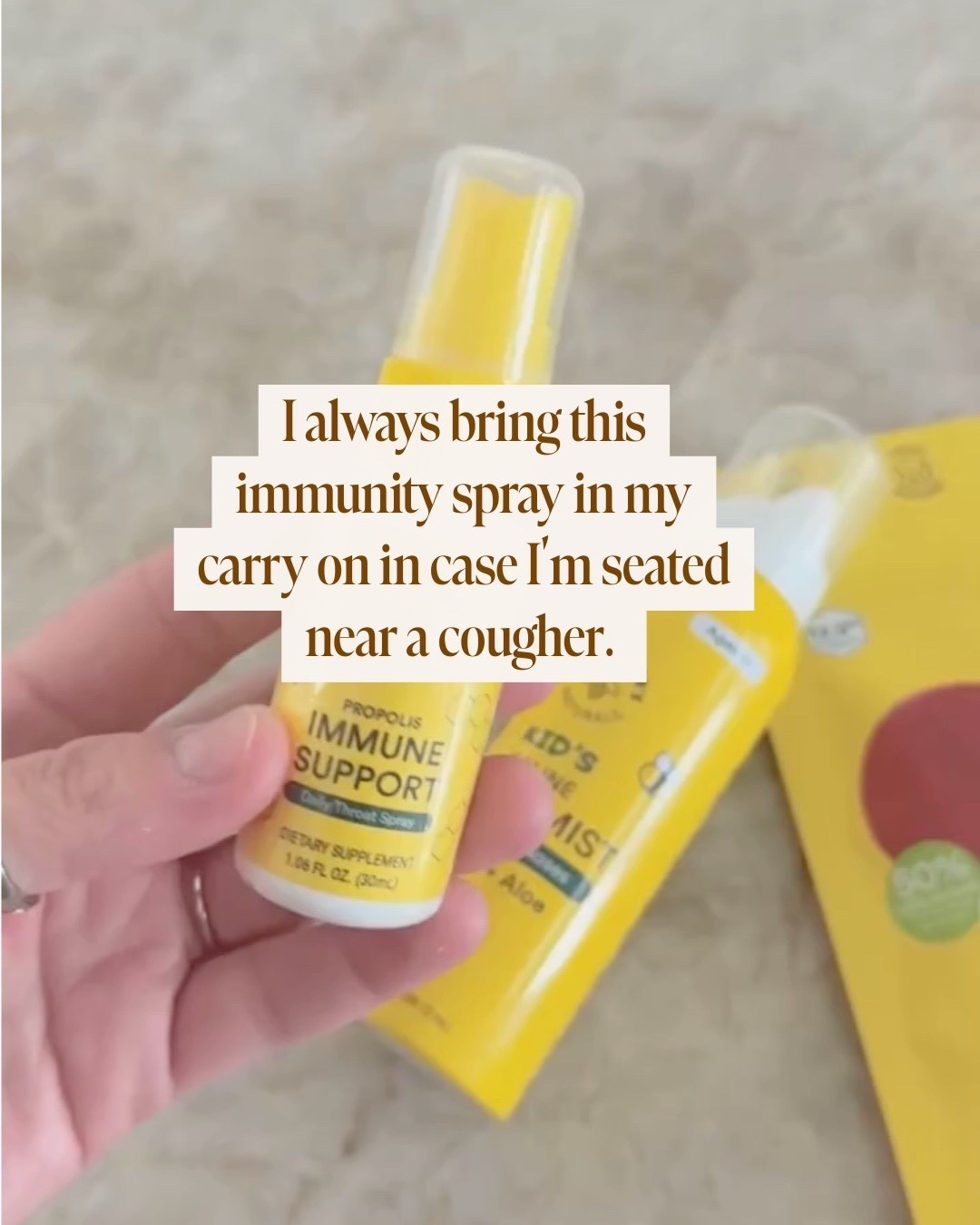 I go to immunity throat spray 🙌🏻

#LTKdayinmylife #LTKselfcare #LTKTravel