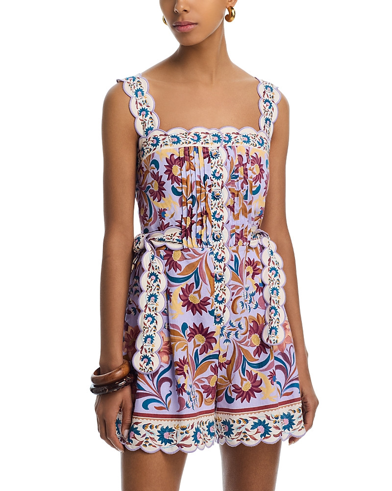 Farm Rio Flower Tiles Lilac Romper | Bloomingdale's (US)