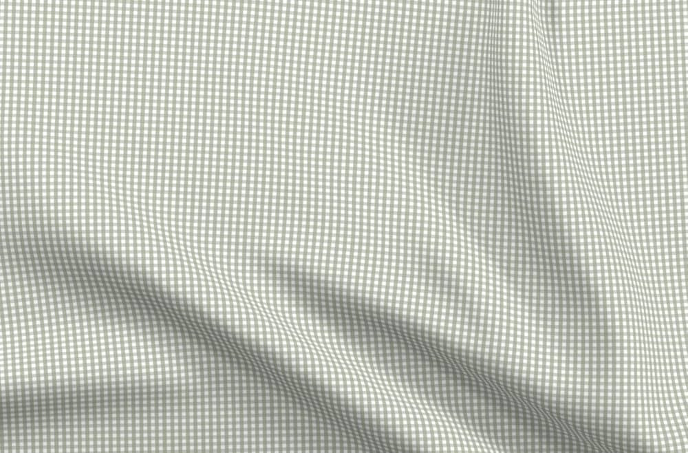 Spoonflower Fabric - Tiny Gingham Sage Green Check Picnic Checkered Printed on Petal Signature Co... | Amazon (US)