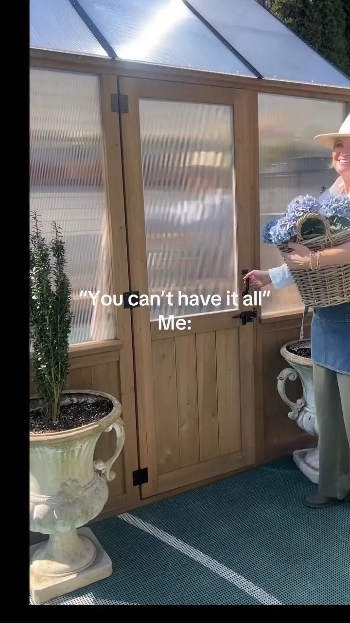 You can’t have it all.
Me: grows it anyway 🌿

Life has taught me… you don’t actually have to choose between beauty, peace, strength, joy, or doing something just because you love it.❤️

Sometimes “having it all” looks like slowing down. 

Getting your hands dirty. 
Creating something from nothing. 
Stepping into a space that’s entirely yours.

For me… it’s this little greenhouse moment. And honestly? It feels like everything.👩🏼‍🌾

What does “having it all” look like for you? 💛
Comment SHOP for a my garden finds! 

#mondaymotivation #mondaymood #midlifejourney #midlife #garden