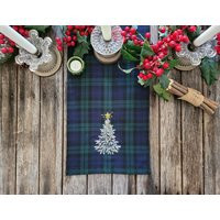 Embroidered Black Watch Table Runner, Embroidered Christmas Runner | Etsy (US)