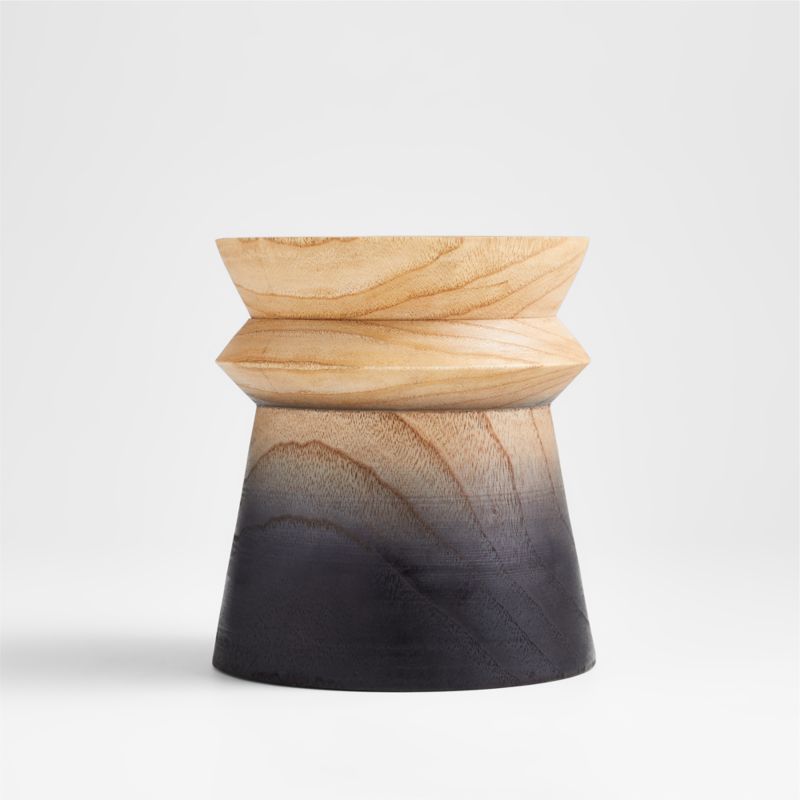 Cara Black Ombre Small Wood Vase + Reviews | Crate and Barrel | Crate & Barrel