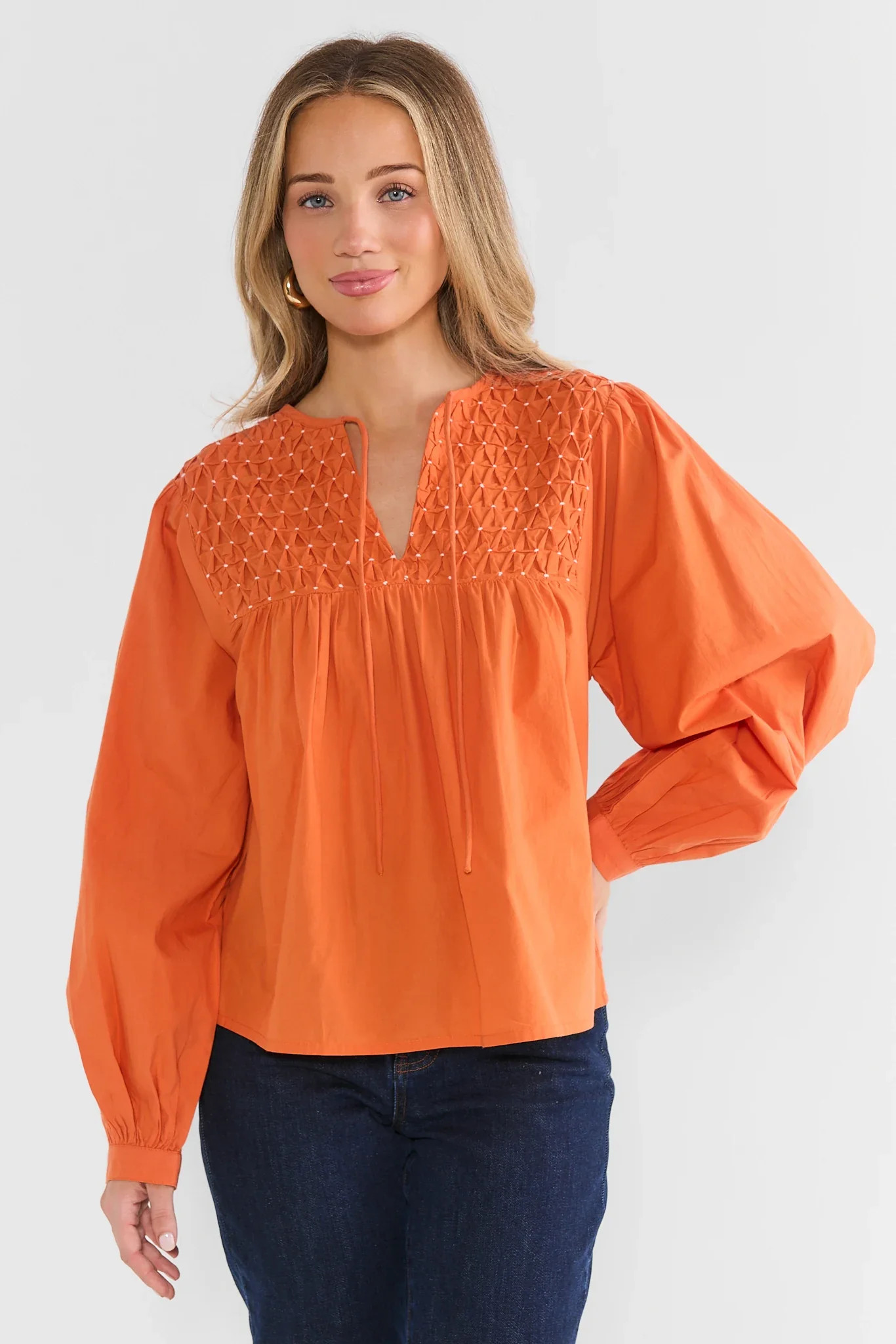 Orange Textured Top by THML | Avara