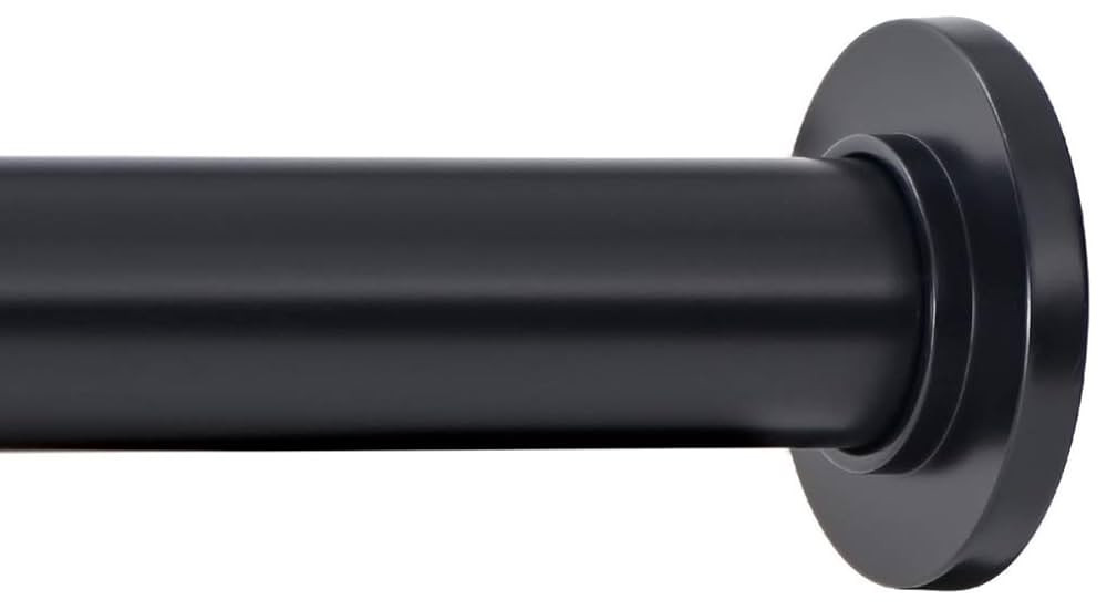 Ivilon Tension Curtain Rod - Spring Tension Rod for Windows or Shower, 36 to 54 Inch. Black | Amazon (US)