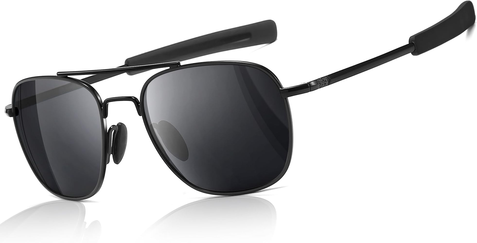 SUNGAIT Men's Military Style Polarized Pilot Aviator Sunglasses Bayonet Temples | Amazon (US)