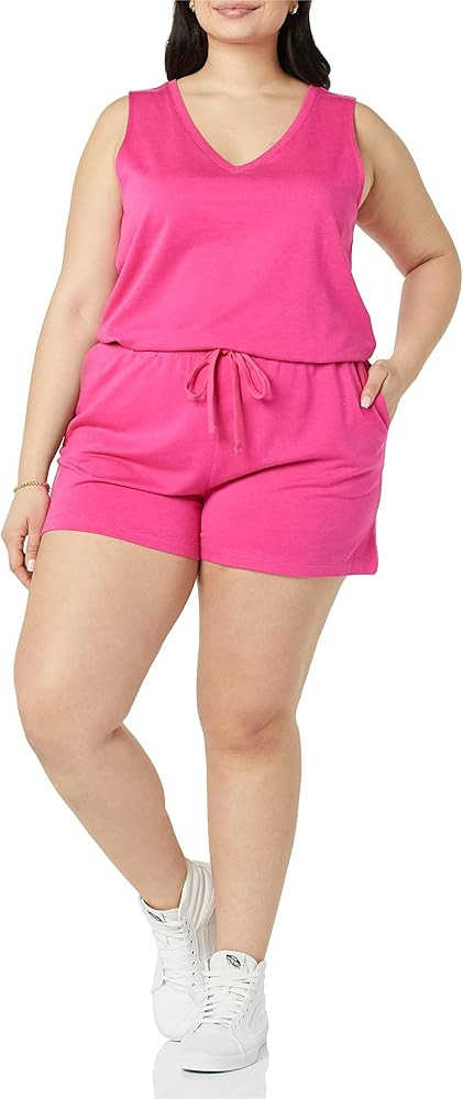 Amazon Essentials Women's Studio Terry Fleece Romper | Amazon (US)