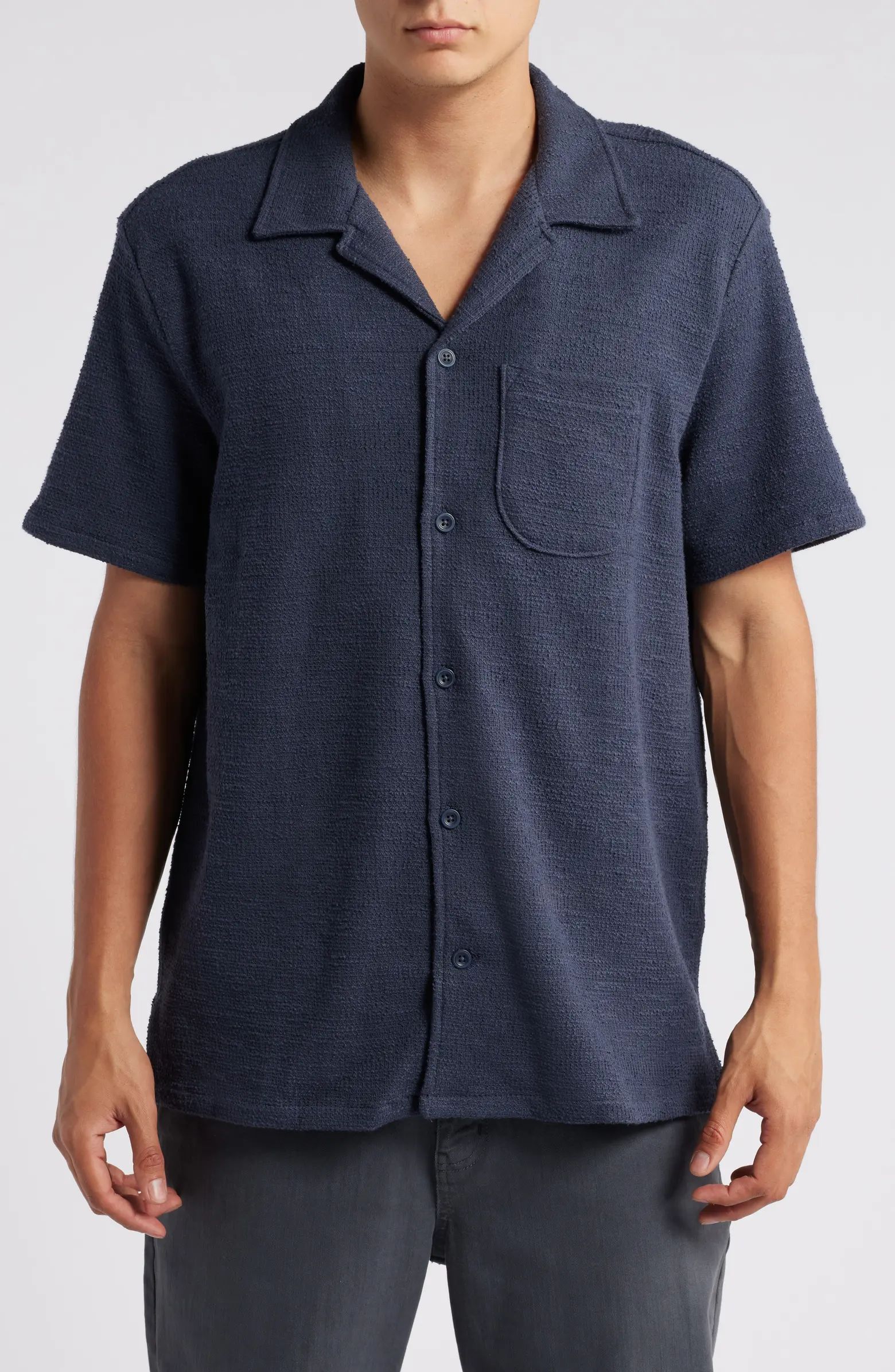 Treasure & Bond Slub Knit Cotton Camp Shirt | Nordstrom | Nordstrom