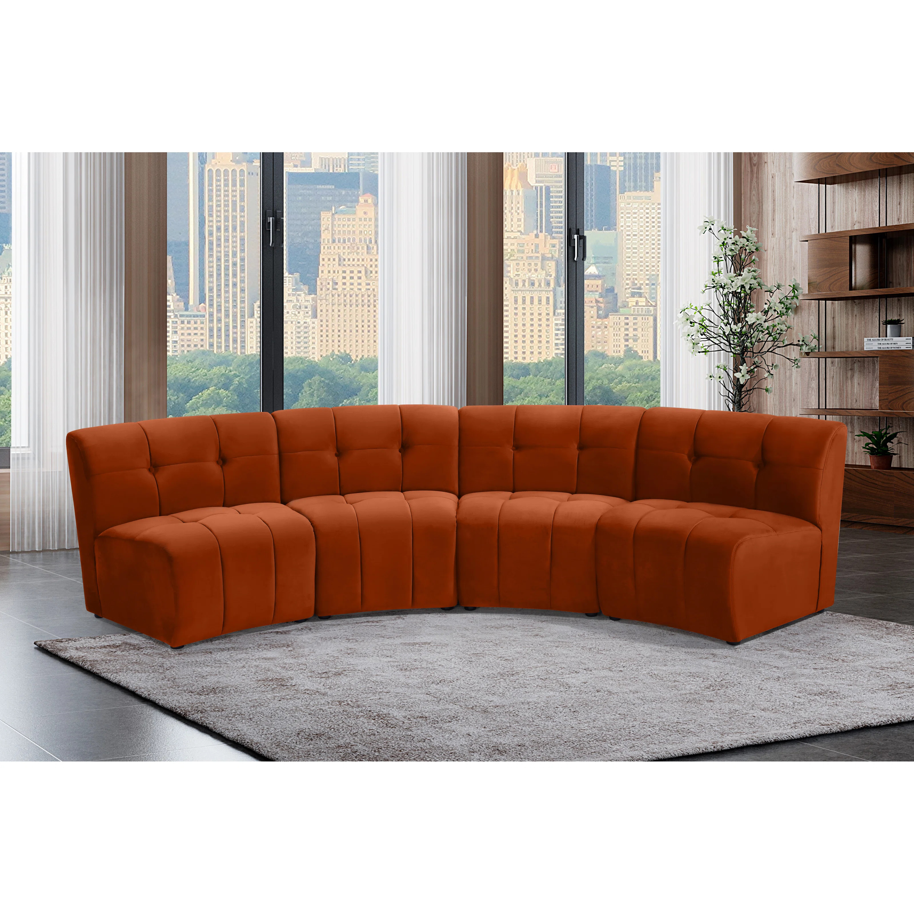Jedson Velvet Sectional | Wayfair North America