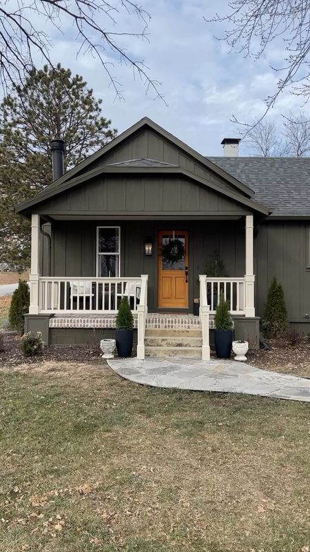 Our exterior renovation reveal. Porch remodel before and after.

#LTKhome