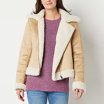 a.n.a Womens Sherpa Lined Lightweight Motorcycle Jacket | JCPenney
