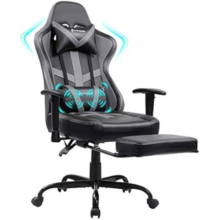 PC Gaming Chair Racing Office Chair Ergonomic Desk Chair Massage PU Leather Recliner Computer Chair  | Amazon (US)