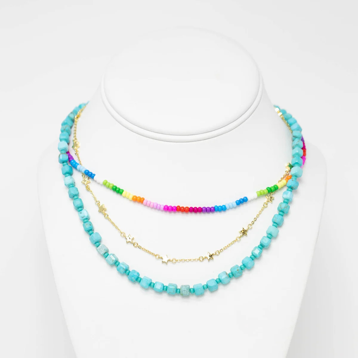 Day Time Colorful Necklace Stack | Allie + Bess