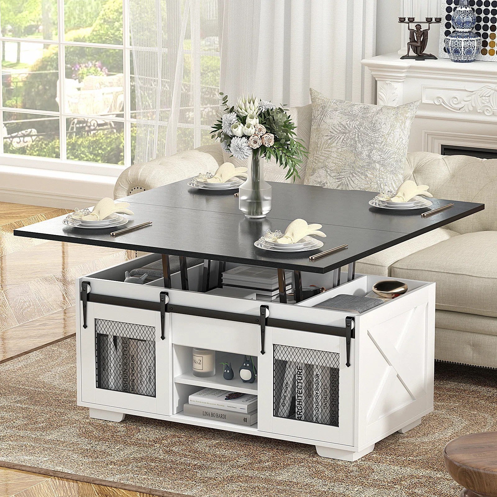 Farmhouse Lift Top Coffee Table | Wayfair North America