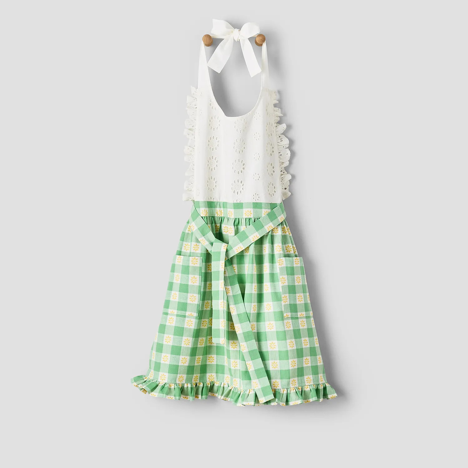 Sur La Table Floral Gingham Apron | Sur La Table