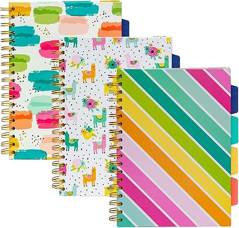 Pukka Pad, Carpe Diem 5-Project Double Spiral Bound Notebook 3-Pack with Repositionable Dividers ... | Amazon (US)
