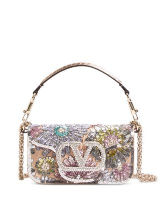 Small VLogo Sequined Shoulder Bag | Bloomingdale's (US)